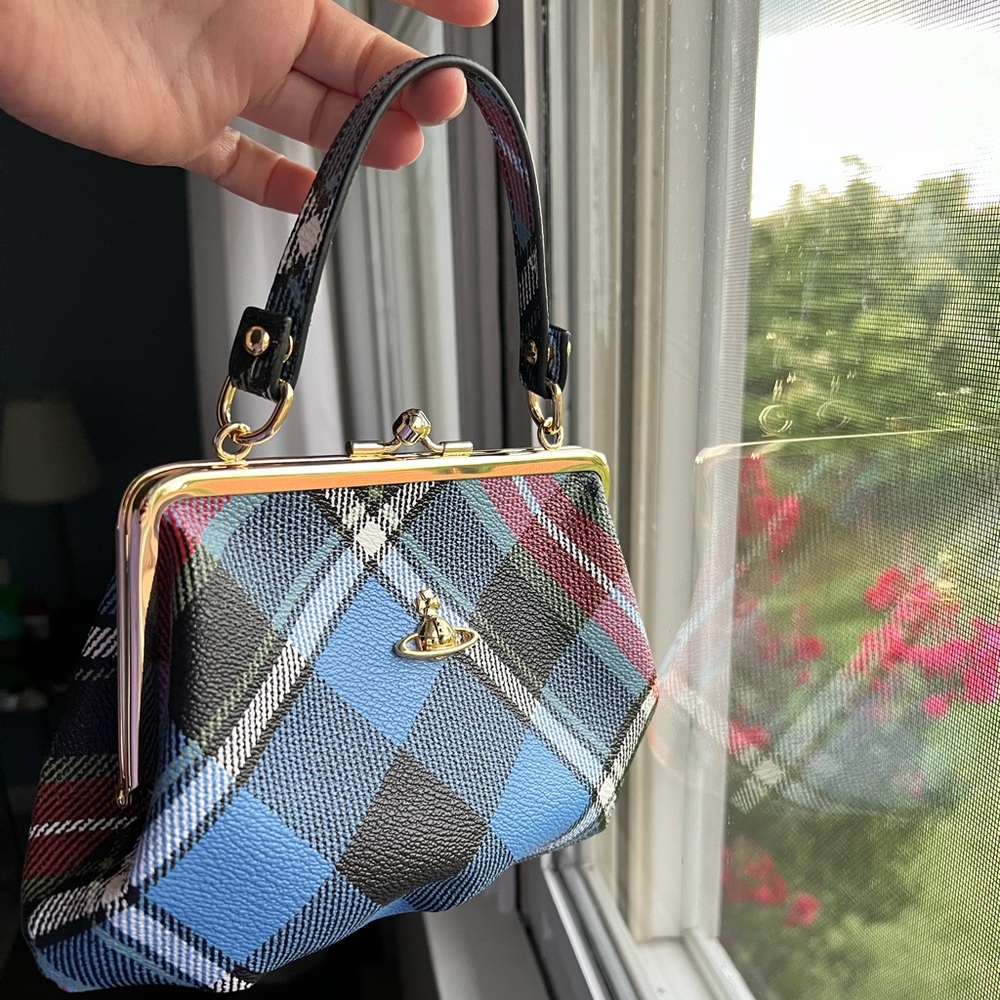 Vivienne Westwood Tartan Granny Frame Clutch Crossbody
